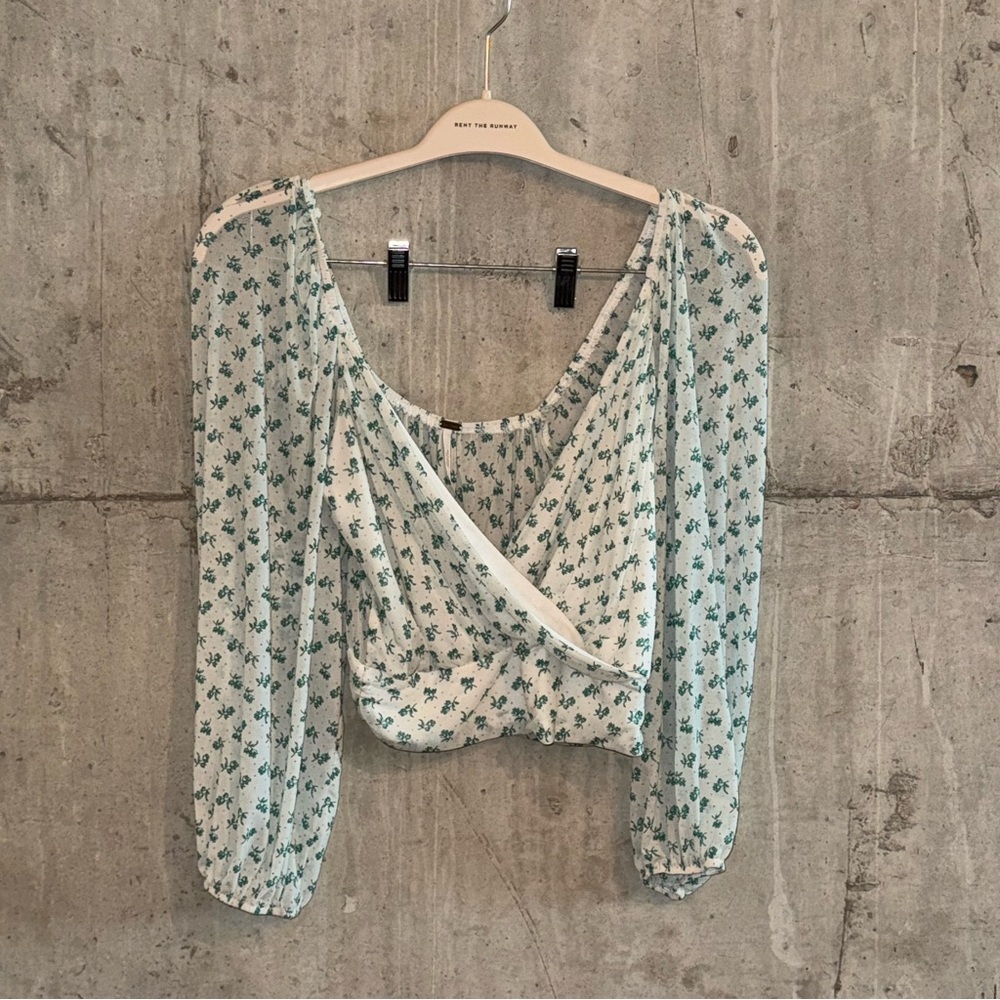 Floral Print Wrap Top Free People